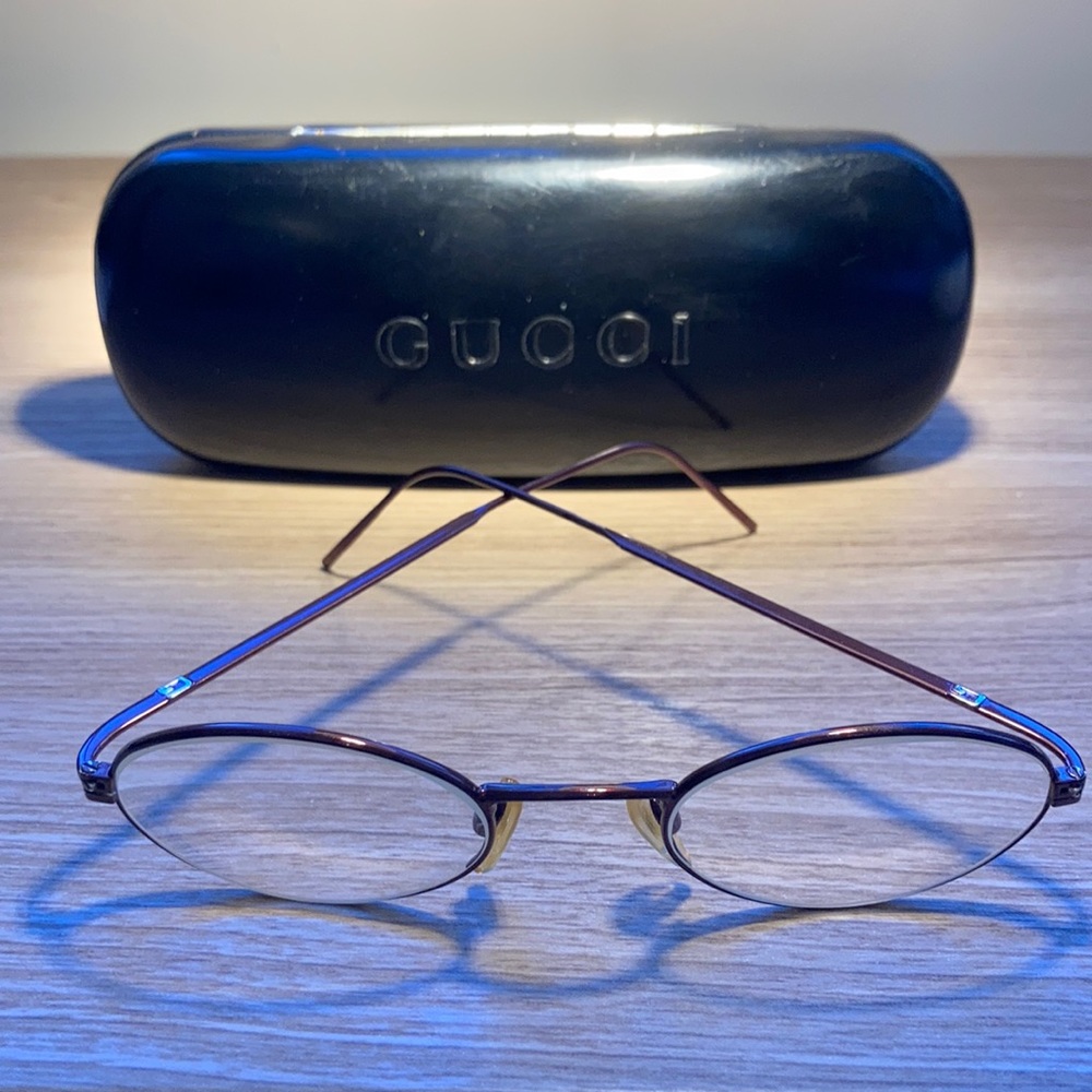 Gucci Vintage glasses bronze copper oval 46mm